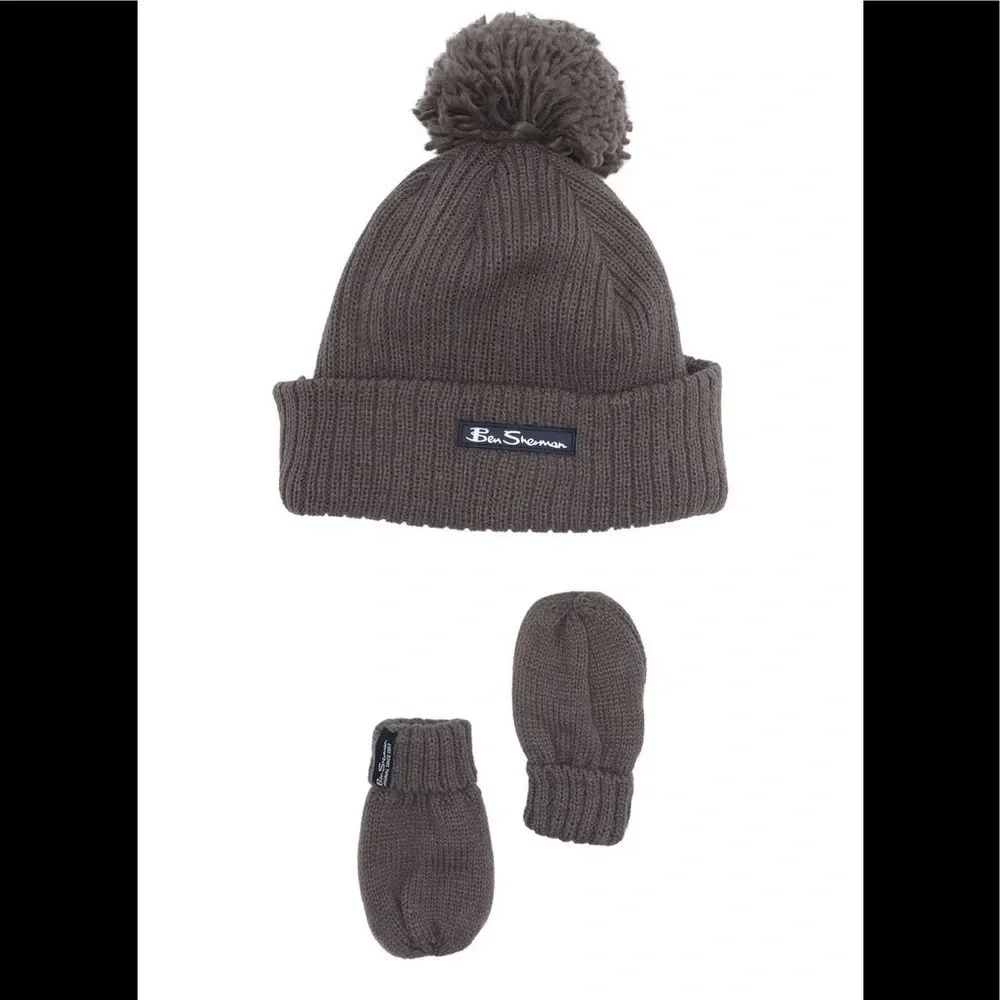🎉HOST PICK🎉BEN Sherman – Cozy 2-Piece Beanie & Mittens Set (Kids)